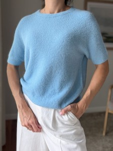 a Sweter |  baby alpaka i wełna |  BŁĘKIT