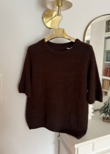 a Sweter |  baby alpaka i wełna |  CZEKOLADA GORZKA