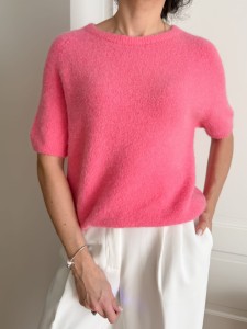 a Sweter |  baby alpaka i wełna |  RÓŻ