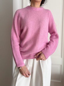 a Sweter |  baby alpaka i wełna |  RÓŻ