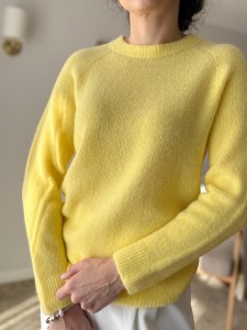 a Sweter |  baby alpaka i wełna |  ŻÓŁTY