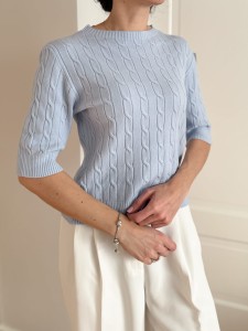 Sweter |  WARKOCZ wiskoza |  BŁĘKIT