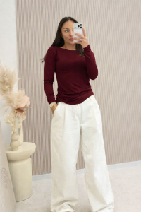 Longsleeve KASZMIREK | kaszmir i wiskoza| BORDO