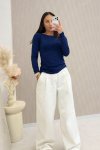 Longsleeve KASZMIREK | kaszmir i wiskoza| GRANAT