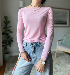 Longsleeve KASZMIREK | kaszmir i wiskoza| RÓŻ