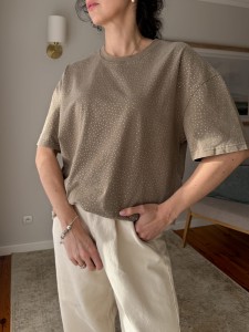 T-shirt | bawełna BLINK| taupe