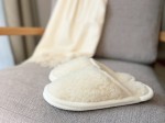 Kapcie z wełny merino Comfort | KREMOWE